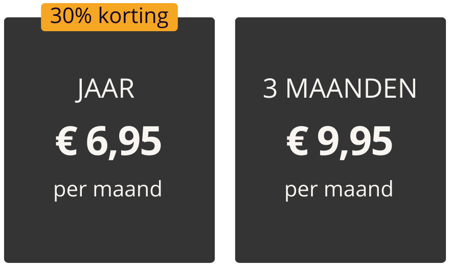 Tarieven voedingsschema voor afvallen